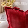 thumbnail image 4 of Fundas de Cojín MIULEE Navideñas Decorativas 60x60cm de Pana Roja, 4 of 9