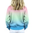 thumbnail image 5 of Cethrio Girls Knitted Cardigans, Button Front Gradient Color Fall Winter Long Sleeve Fall Winter Sweater Size 9-10 Years Pink, 5 of 5