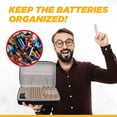 Elitra Home Ultimate Battery Organizer in Case, Holds 148 Batteries, Black