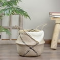 thumbnail image 2 of Northlight Foldable Seagrass Belly Basket with Handles - 17", 2 of 5