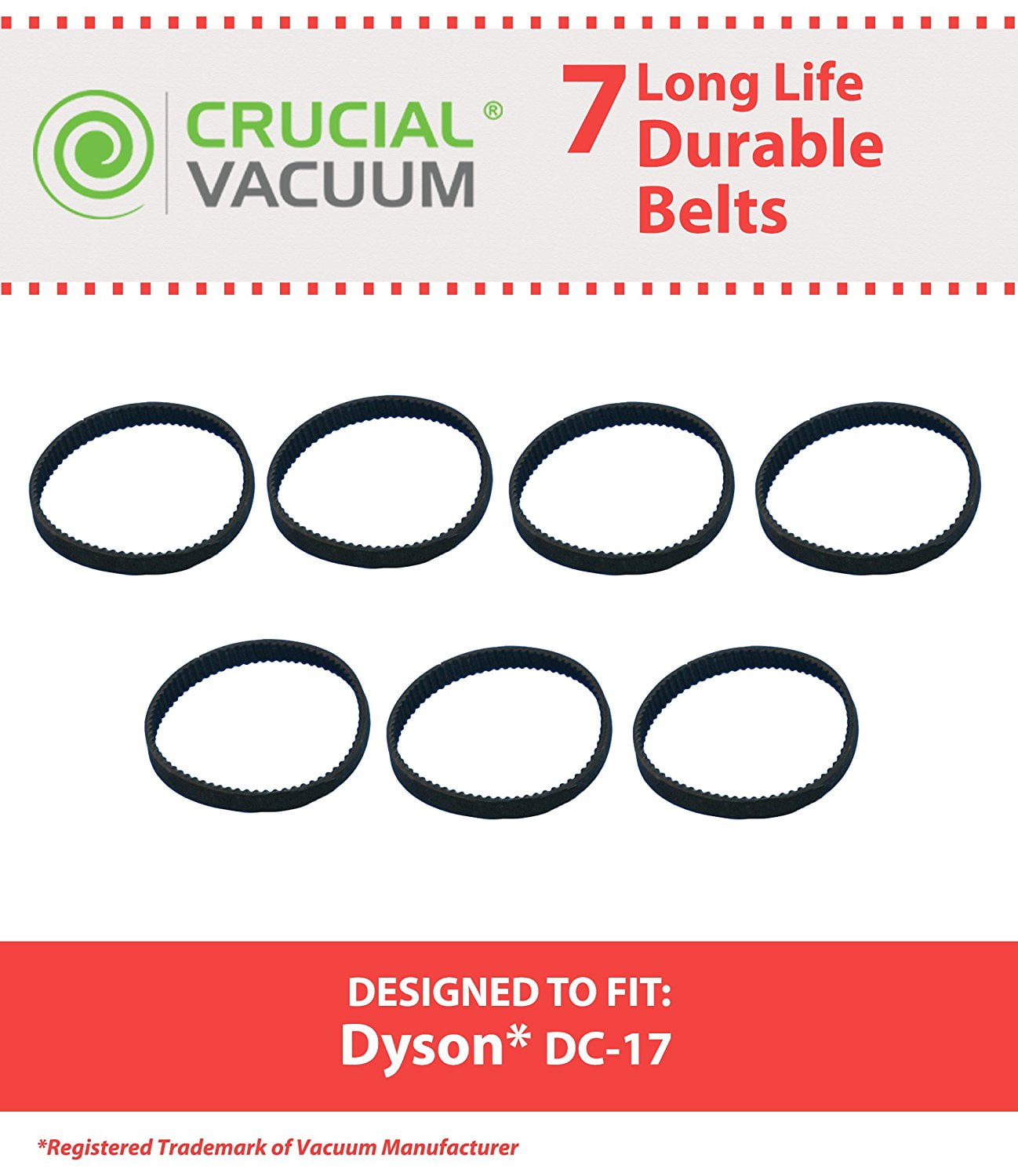 Non-Stretch Flat Vacuum Cleaner Belts 