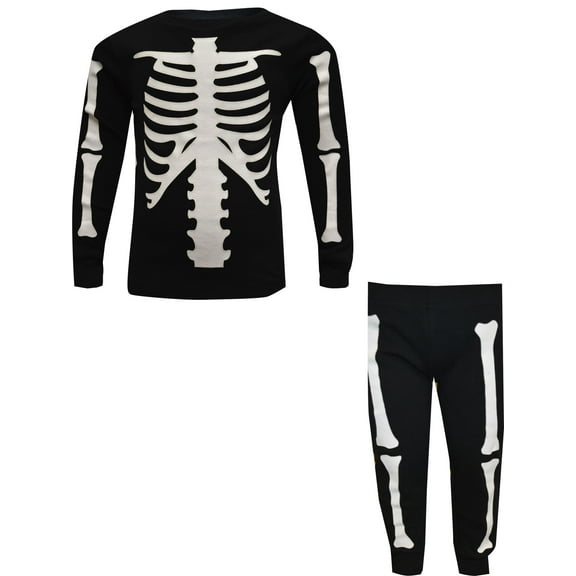 MJC Boys Skeleton Glow in the Dark Toddler Pajama (2T)