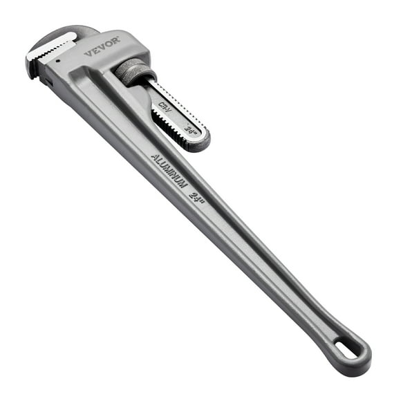 VEVOR Pipe Wrench, 24" Aluminum Straight Pipe Wrench, Adjustable Plumbing Wrench, with High Strength Jaw and Ergonomic Handle, Easy .