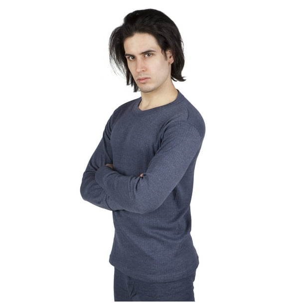 Mens Thermal Underwear Long Sleeve T-Shirt Top 