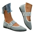 thumbnail image 3 of Shoes for Women,Pretty Ballerinas Balerina Shoes Flat Summer Shoes Girls Comfortable Velvet Shoes Width H Traditional Shoes Elegant Gymnastics Shoes,Walking Shoes(Size:9), 3 of 9
