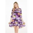 thumbnail image 5 of Hawaiian Manches 3/4 Sirène Tunique Robe M Coucher du Soleil Pourpre Femmes, 5 of 5