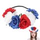 thumbnail image 1 of Diadema con corona de flores de rosas para novia, boda, guirnalda para el cabello, tocado, accesorio para el cabello para niñas, mujeres y niños - Arcoíris, 1 of 6