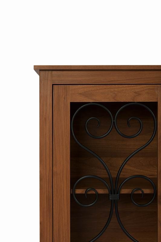 Morden Fort Sideboard Buffet Cabinet with Storage, 47" Wood Coffee Bar with 3 metal-decor. Doors, Mid Century Modern for Living Room, Kitchen and Entryway