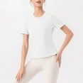 thumbnail image 4 of ZyeKqe Women's Workout Tops Short Sleeve Athletic Yoga Tops Quick Dry Crewneck Gym Running Shirts, 4 of 7