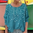 thumbnail image 2 of Vestidos Casuales Para Mujer, Blusas De Mujer De Moda Camiseta de mujer con cuello redondo, manga larga, color liso, moderna y cómoda., 2 of 5