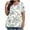 White, variant on Fancifize Plus Size Womens Floral Blouse Short Sleeve V Neck Tunic Top Loose Casual Dressy Shirt for Summer,