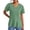 Green, variant on Women Tshirt Ladies Spring Summer Solid V Neck Flutter Sleeve Loose Tee Light Blue XXL