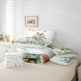 thumbnail image 5 of Kawaii Rabbit Full Comforter Set 7 Pieces Cartoon Bunnies Bedding Comforter Sets, Eucalyptus Leaves Bed in a Bag Jungle Wildlife Animals Bedding Set, Botanical Bed Sheets Set, 5 of 6