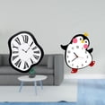 thumbnail image 2 of Reloj de pared silencioso, reloj de pared acrílico y de madera, reloj decorativo de pingüino, reloj con diseño único que el que se derri, 2 of 8