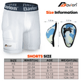 thumbnail image 4 of Davion Youth Sliding Padding Shorts with Soft Protective Athletic Cup Boys Briefs Underwear for Football, Baseball, Lacrosse，Hockey(White-XL), 4 of 5