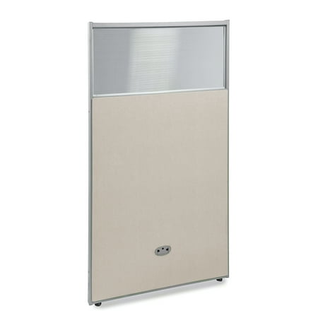 OFM RiZe Series Model PG6331 63" x 31" Vinyl Panel with Polycarbonate, Beige with Gray Frame