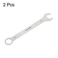 thumbnail image 3 of Uxcell 2pcs Thin Combination Wrench Metric 27mm Torx Ended Box 15 Degree Offset Open End Stainless Steel, 3 of 7