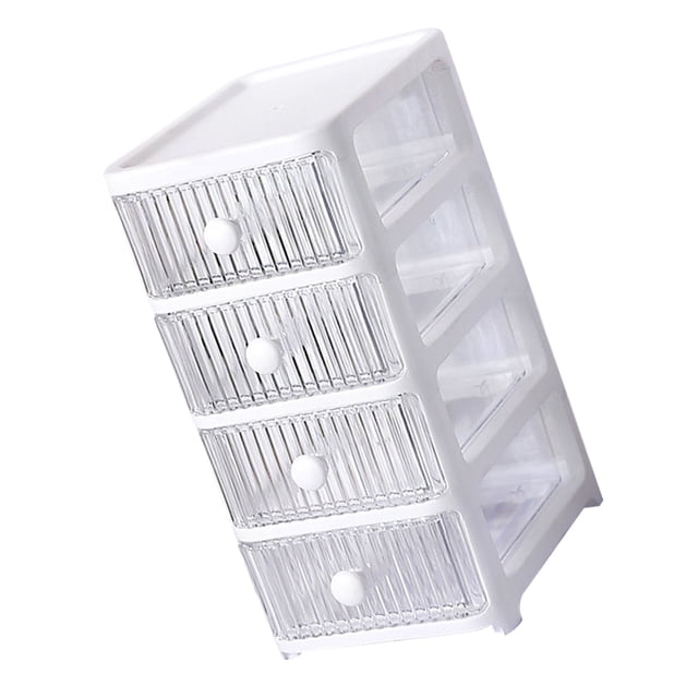 Caja de almacenamiento de Escritorio ANGGREK Transparente Con cajones Apilable Para Cosméticos