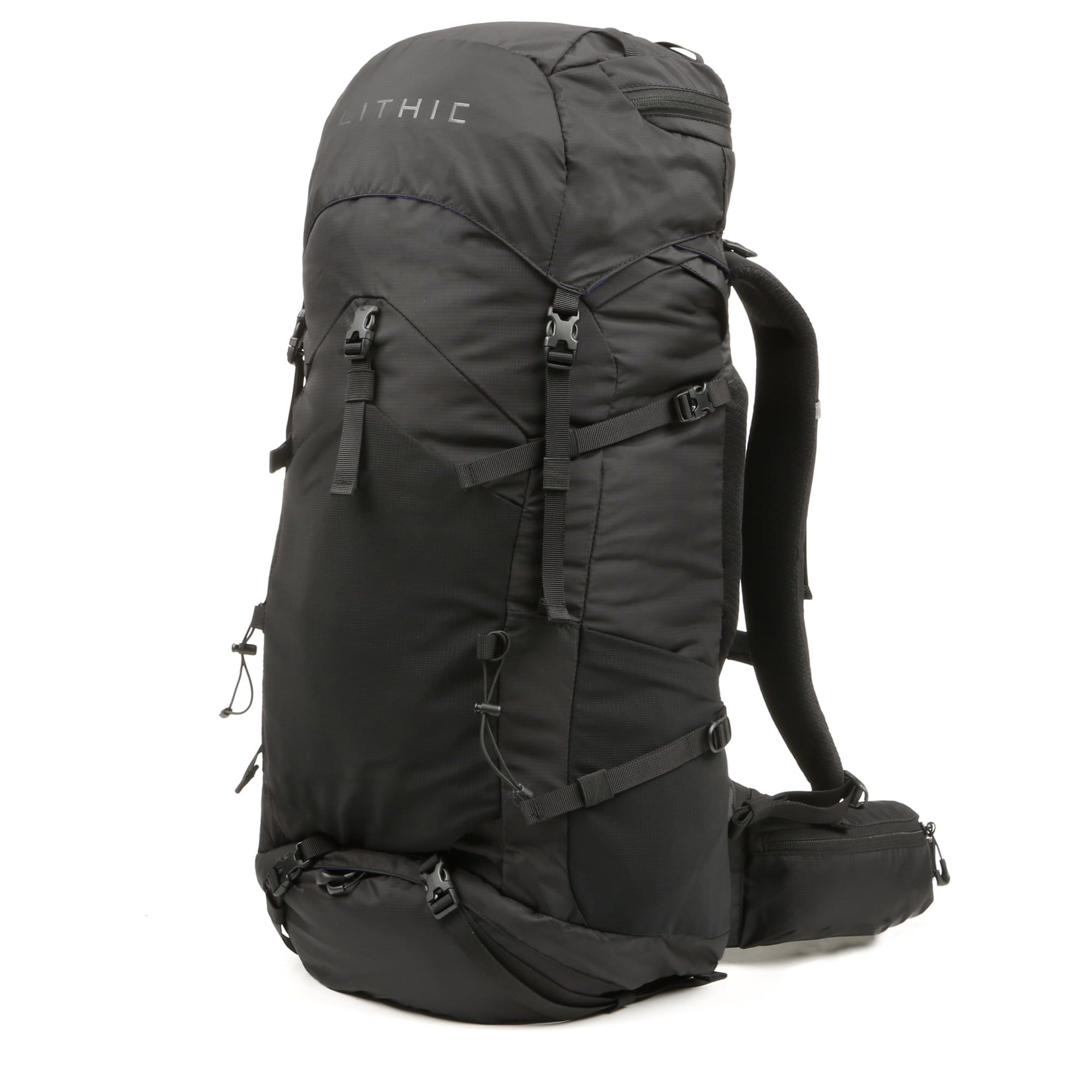 LITHIC 40 Liter Hiking Backpack, Solid Print, Black - Walmart.com ...
