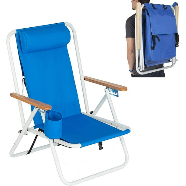 Backpack Beach Chair, Lightweight Portable Adjustable Folding Recliner ...