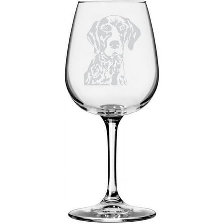 

German Shorthaired Pointer Dog Themed Etched All Purpose 12.75oz Libbey Wine Glass