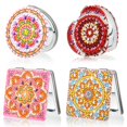 thumbnail image 1 of Espejo compacto Marsui con pintura de diamantes, 4 unidades, para mujer, 1 of 7