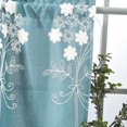 thumbnail image 2 of Short Blackout Curtains for Living Room Bedroom, 29 x 24 inches Window Treatment Small Panels Kitchen Cabinet Half-curtain Dustproof Cafe Drape (Blue), 2 of 7