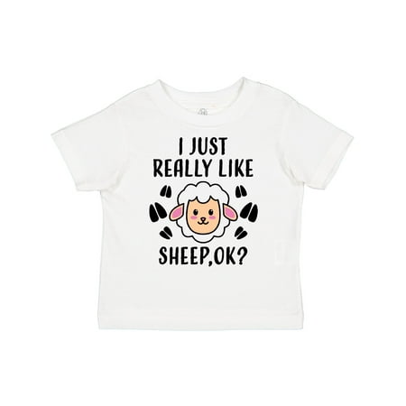 

Inktastic I Just Really Like Sheep Ok Gift Toddler Boy or Toddler Girl T-Shirt
