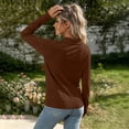 thumbnail image 6 of Women’s Cardigans Lightweight Sweaters with Long Sleeve, Womens Button Down Knit Cardigan Front Sweaters, Women's Brown,Size S-2XL, 6 of 7