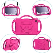 AVAWO Kids Case for Samsung Galaxy Tab A11+ Plus/A9+ Plus 11 Inch 2026/2023, with Strap, Shockproof Lightweight Handle Stand with Lanyard, Rose
