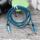 thumbnail image 3 of Kearding Cable a de 3,5mm, reproductor trenzado de nailon, Cable AUX, altavoz, línea de conexión estéreo, Cable de Audio, accesorio de cine Cables de audio/vídeo Azul, 3 of 6