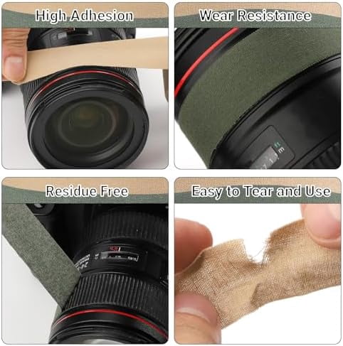 Goon Tape, 2 Roll 1 in x 21.8 yd Green/Black/Tan Strong Adhesive Camouflage Stealth Silencing Strips Camo Duct Wrap Tape Grip Stretch Bandage for Outdoor Sports Hunting Camping Protective