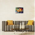 thumbnail image 4 of Abstract Picture Watercolor Collage Music Notes Violin Clef Painting Canvas Print Wall Art Colorful Artwork for Living Room Bedroom Karaoke Bar Decoration Modern KTV Home Decor Framed,12"X16"X1Pcs, 4 of 6