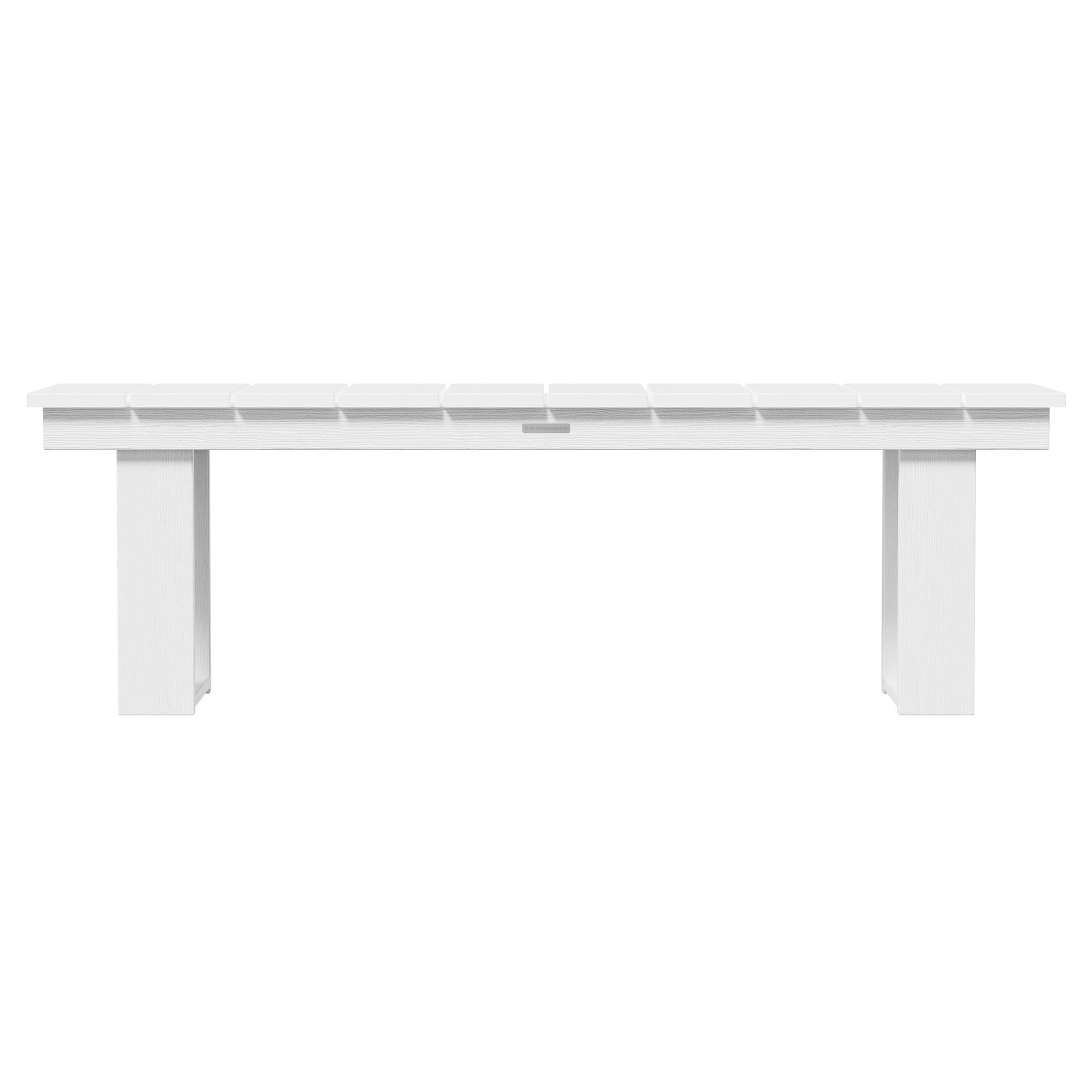 Better Homes & Gardens Ezra Outdoor Dining Bench, White, HDPE Construction