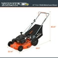 thumbnail image 4 of YARDMAX 21 in. 170cc 3-in-1 Gas Walk Behind Push Lawn Mower with High Rear Wheels, 4 of 11