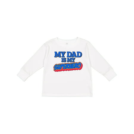 

Inktastic My Dad is My Superhero Gift Toddler Boy or Toddler Girl Long Sleeve T-Shirt