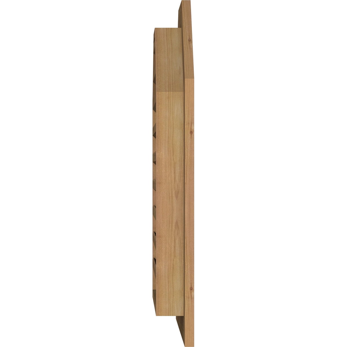 18"W x 28"H Octagonal Top Gable Vent (23"W x 33"H Frame Size): Unfinished, Functional, Smooth Western Red Cedar Gable Vent w/ 1" x 4" Flat Trim Frame