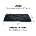 thumbnail image 2 of Furhaven ThermaNAP Self-Warming Cat Bed for Indoor Cats & Large/Medium Dogs, Washable & Reflects Body Heat - Quilted Faux Fur Reflective Bed Mat - Black, Large, 2 of 9