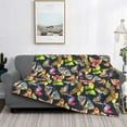 thumbnail image 2 of Uemuo Butterfly Wild Insect Printed Throw Blanket for Couch, Fluffy Fuzzy Blankets for Bed, Sofa, Cozy Flannel Faux Fur Blanket-40"x30", 2 of 6