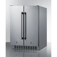 thumbnail image 2 of 24" wide undercounter frost-free side-by-side refrigerator-freezer in stainless steel with locks, stainless steel handles, and digital controls, 2 of 5