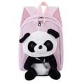 thumbnail image 3 of Cute Panda Animal Backpack with Plush Face Design Lightweight Breathable Straps Elementary School Bookbag, 3 of 9