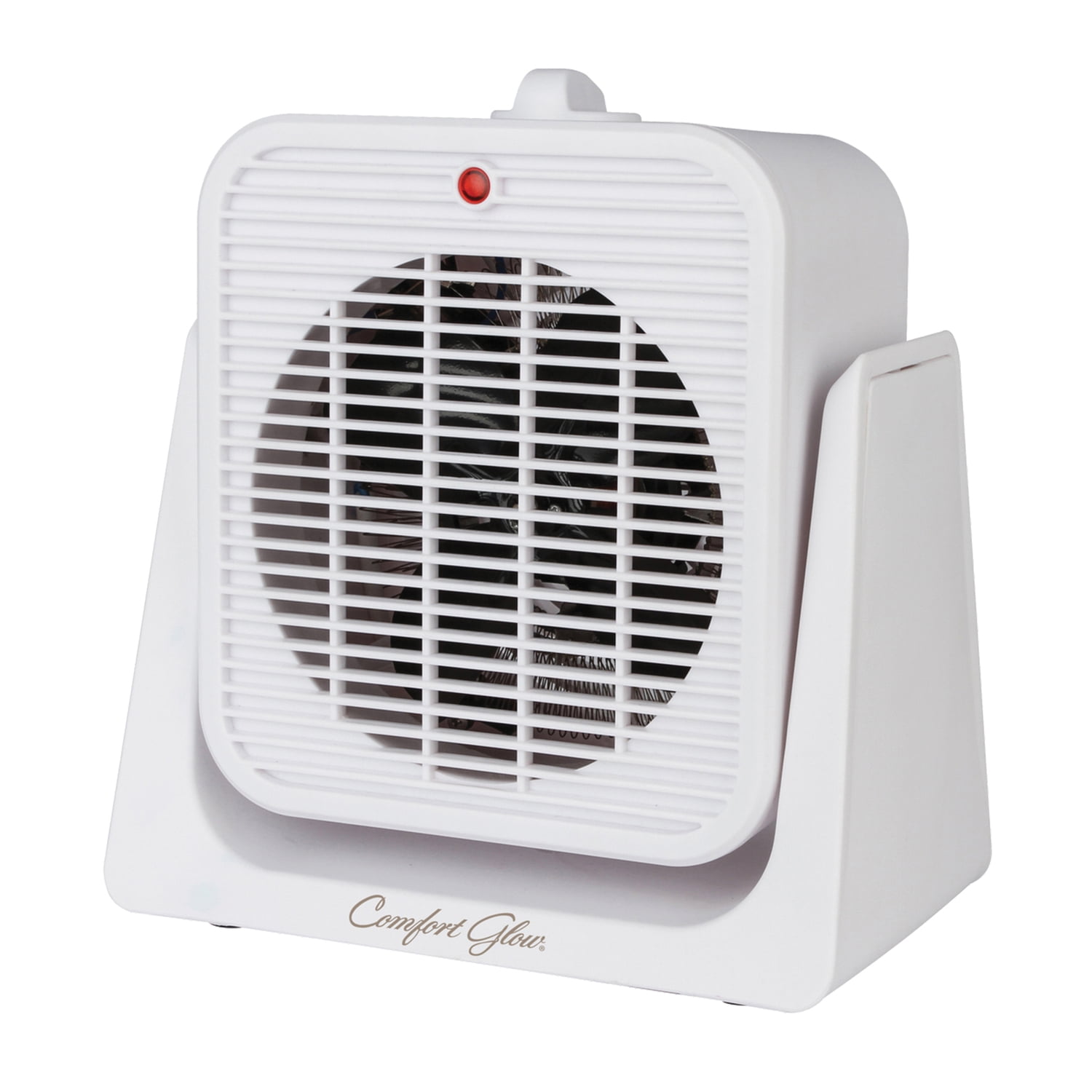 Comfort Glow 1,500-Watt-Max Portable Electric Fan Heater with Tilting Base, White