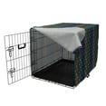 thumbnail image 3 of Dog Lover Dog Crate Cover, Paw Print Pattern Diamond Shaped Rhombus Shapes Design Geometric Arrangement, Easy to Use Pet Kennel Cover for Medium Large Dogs, 35" x 23" x 27", Multicolor, by Ambesonne, 3 of 6