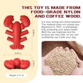 thumbnail image 6 of Large Dog Chew Toys Durable Bite Resistant Teeth Cleaning Separation Anxiety Lobster Shaped Dog Food-grade Material Pet Supplies (Brown), 6 of 7