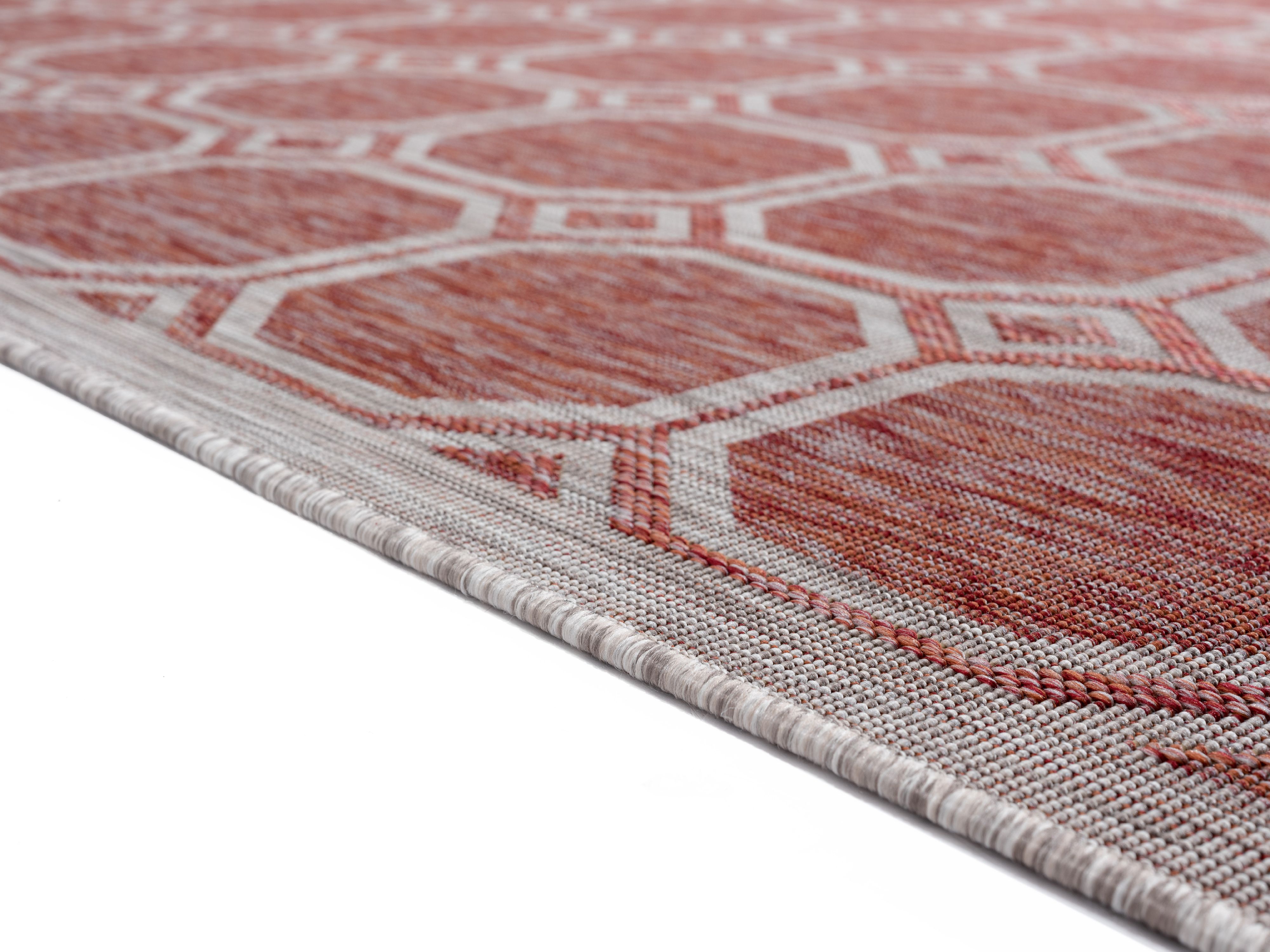 United Weavers Mali Madina Contemporary Geometric Area Rug, Red, 5'3" x 7'6"