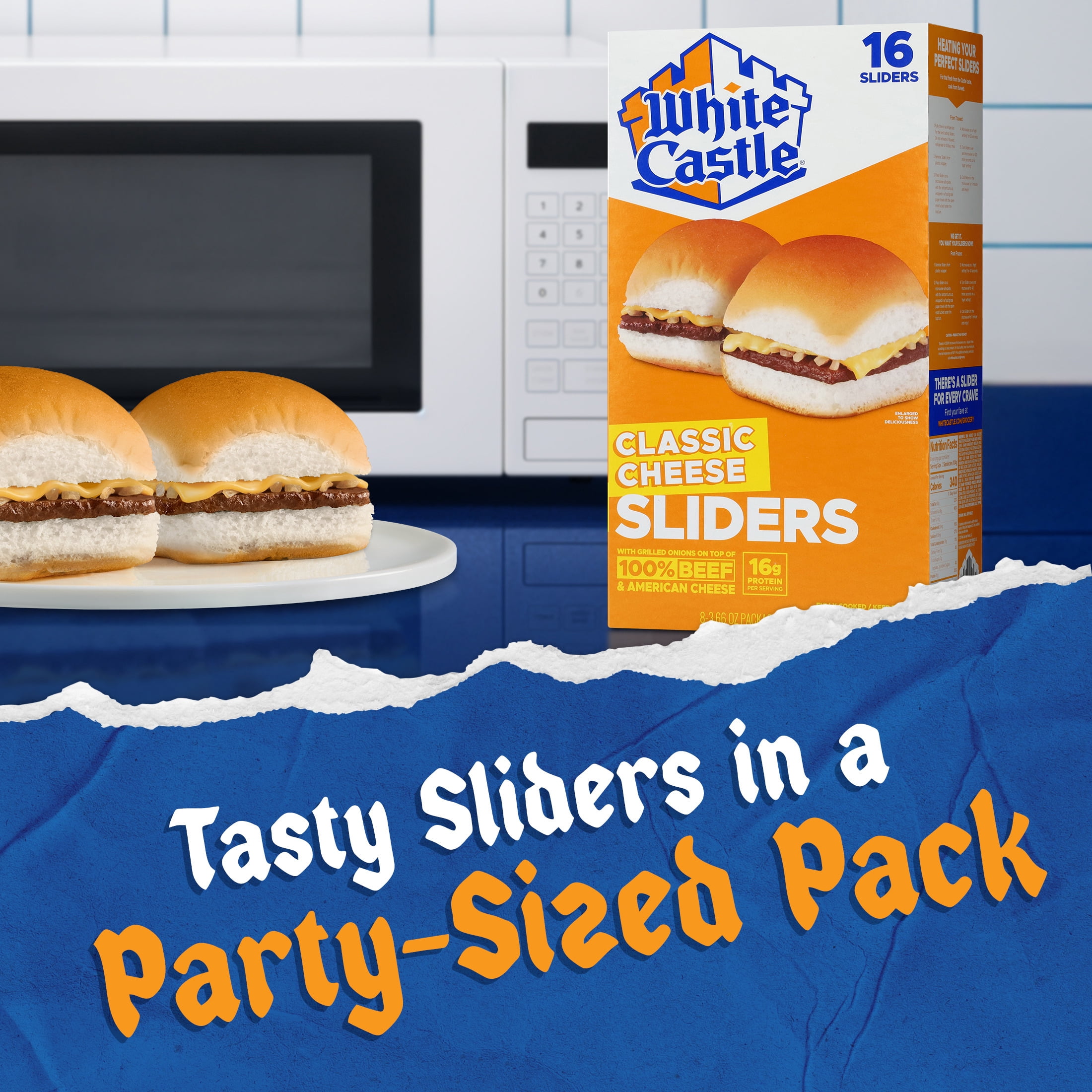 White Castle Classic Cheese Sliders, 16Ct (8-2Pks)