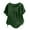 Army Green, variant on Yuncity Linen Shirt Women Solid Color Round Neck Raglan Sleeve Hem Slit Loose Short Sleeve Button Casual Tops T Shirt S-2Xl