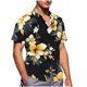 thumbnail image 1 of Mens Casual de Manga Corta Botón Abajo Camisas de Impresión Turndown Cuello Botón Camisa Poliéster, Moda de Verano Superior para Hombres Al Aire Libre, 1 of 6