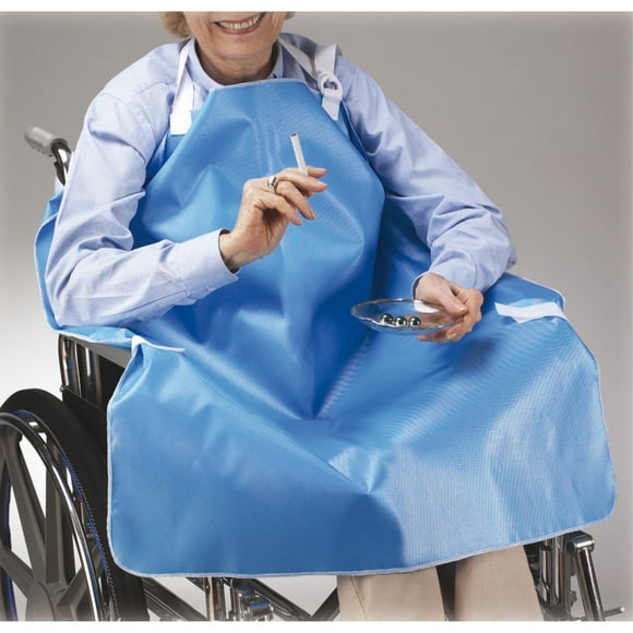 Skil-Care Tablier Fumeurs 906011 pour Fauteuil Roulant, Bleu