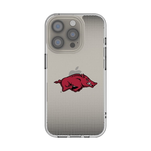 Arkansas Razorbacks Linen Logo iPhone Clear Case